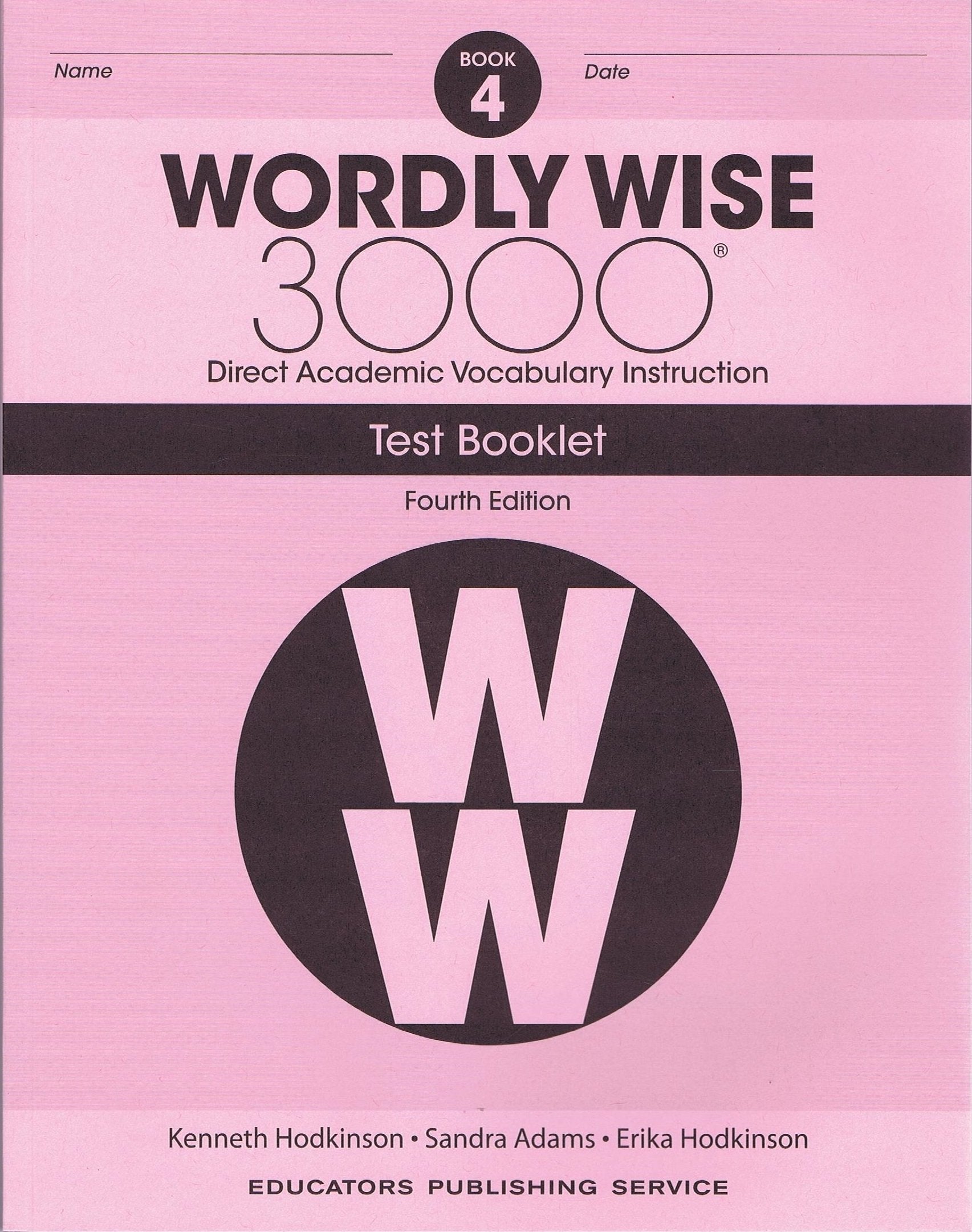 Wordly Wise 3000 Grade 4 Test Booklet-new