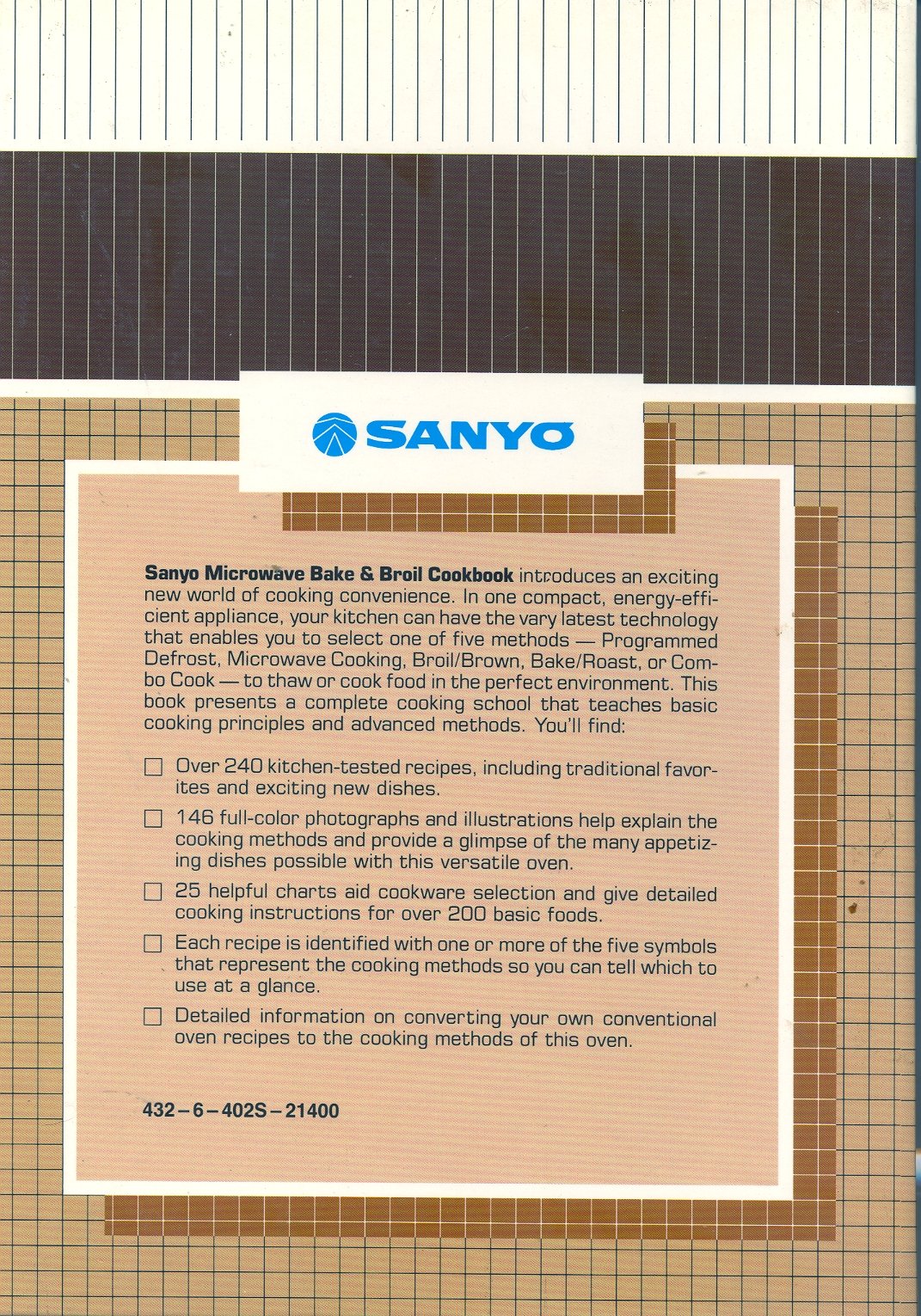Microwave bake & broil cookbook: Sanyo,Used