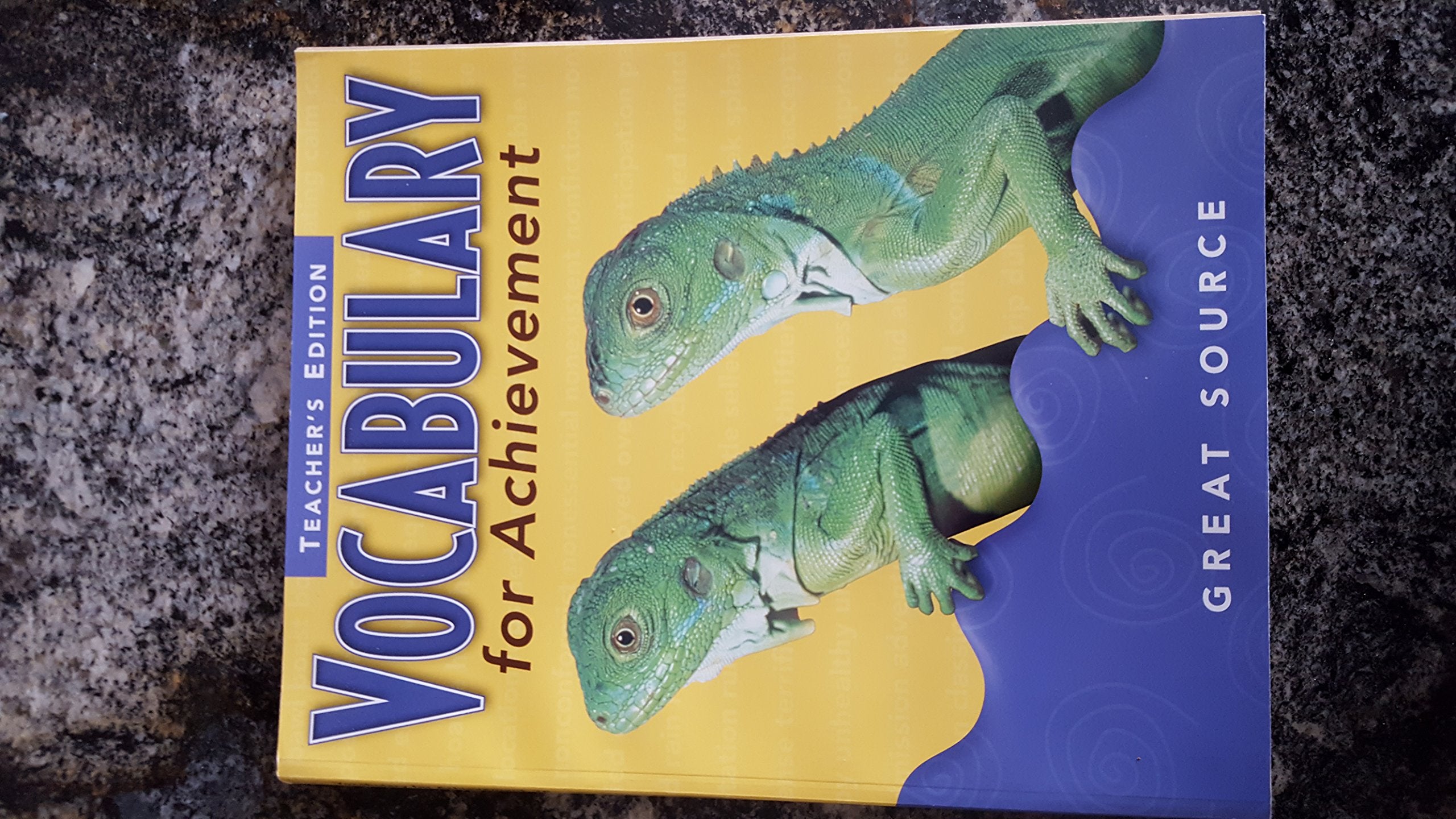 Great Source Vocabulary For Achievement: Teacher'S Edition Grade 3