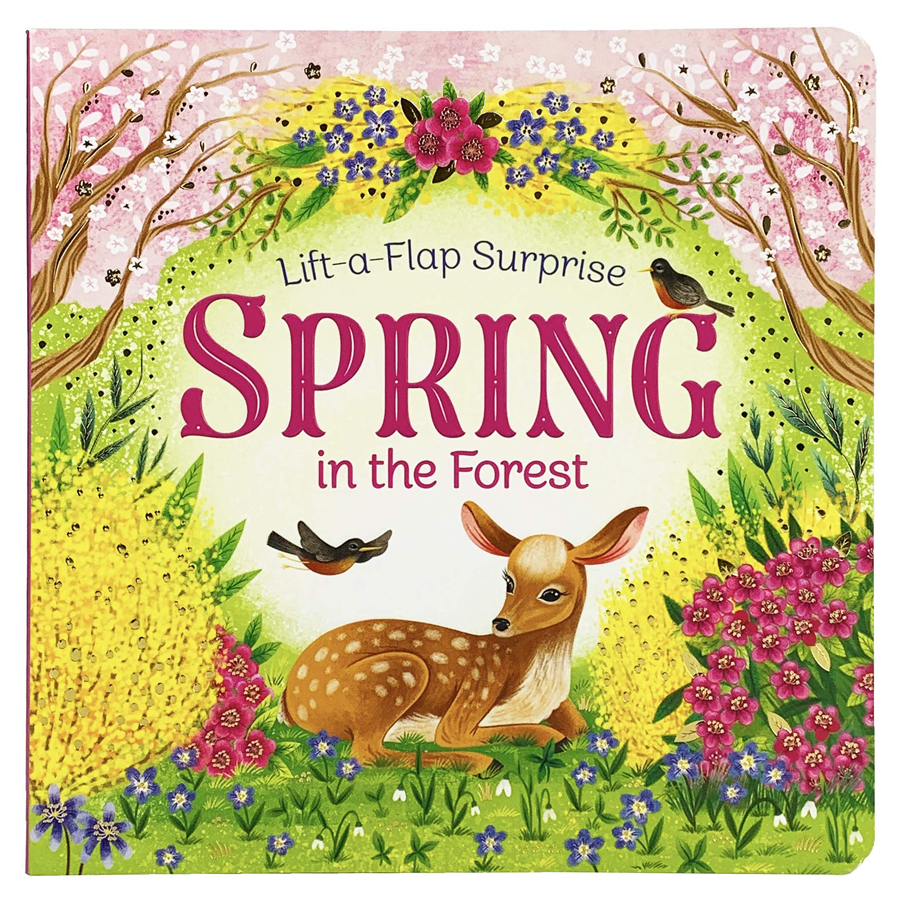 Spring In The Forest Deluxe Liftaflap & Popup Seasons Children'S Board Book (Liftaflap Surprise)