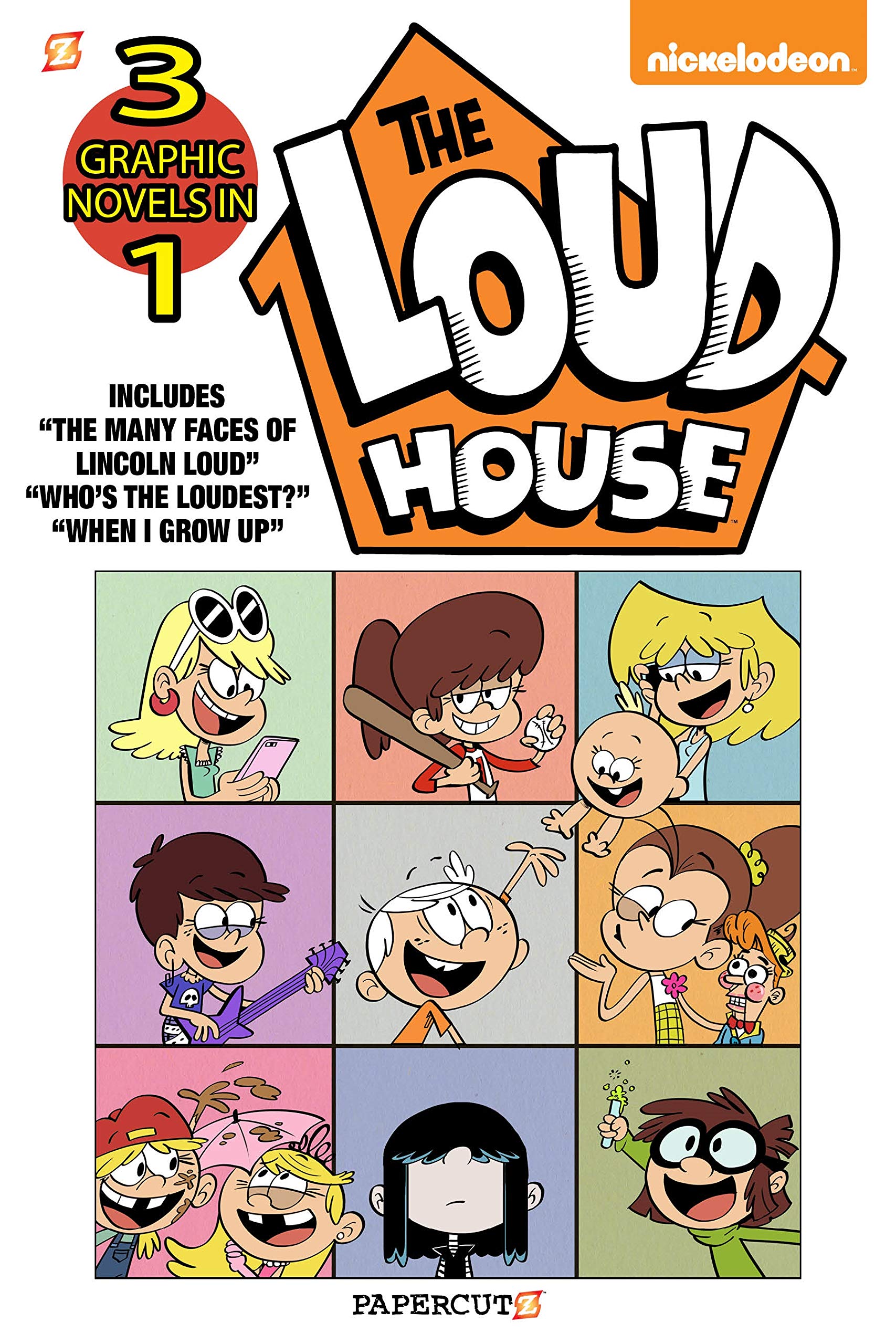 The Loud House 3in1 #4: The Many Faces of Lincoln Loud, Who's the Loudest? and The Case of the Stolen Drawers (4),Used