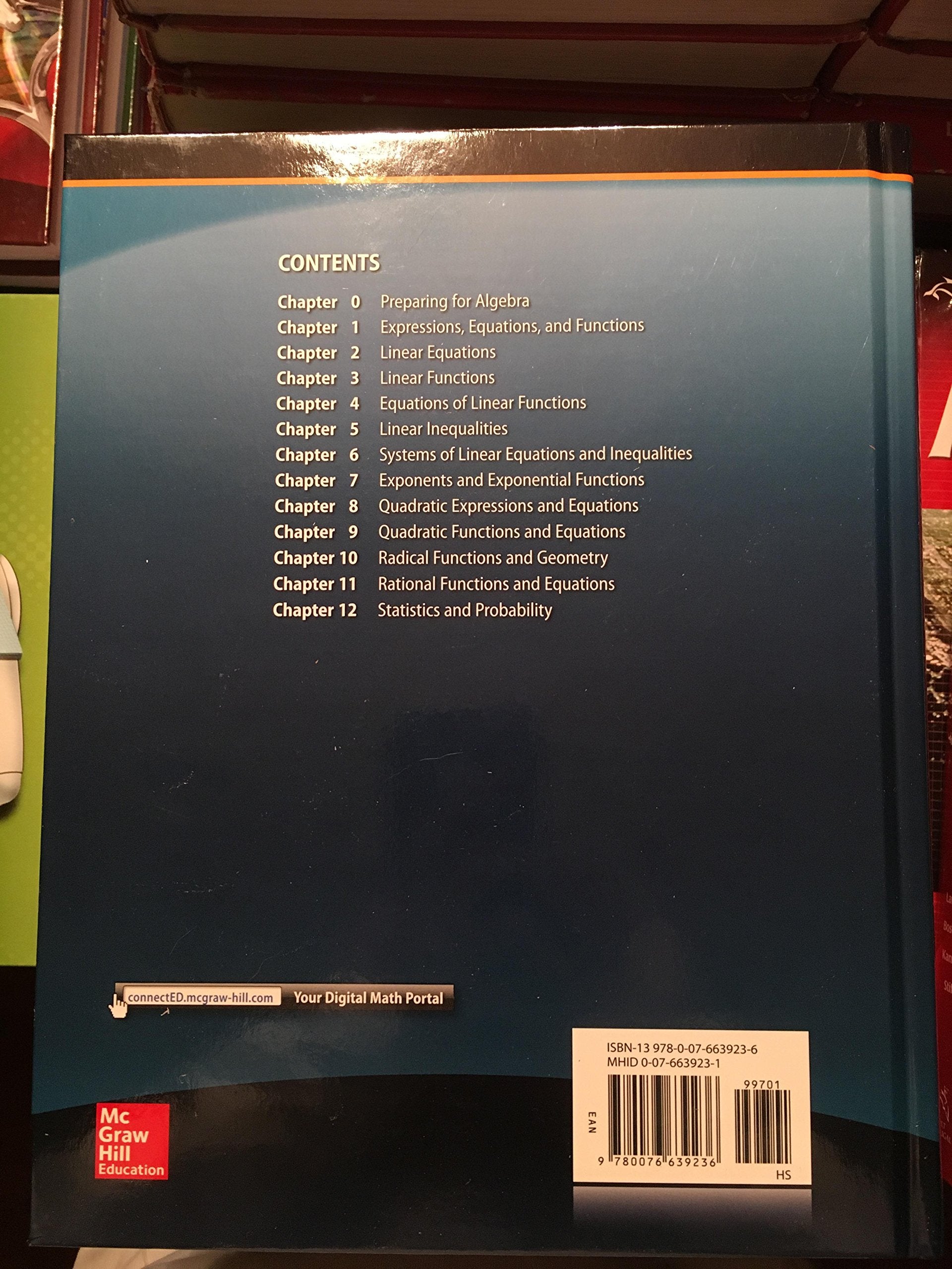 Algebra 1, Common Core Edition, McGraw Hill (MERRILL ALGEBRA 1),Used