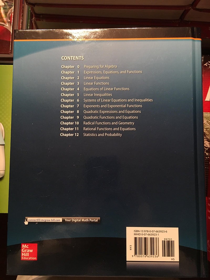 Algebra 1, Common Core Edition, McGraw Hill (MERRILL ALGEBRA 1),Used
