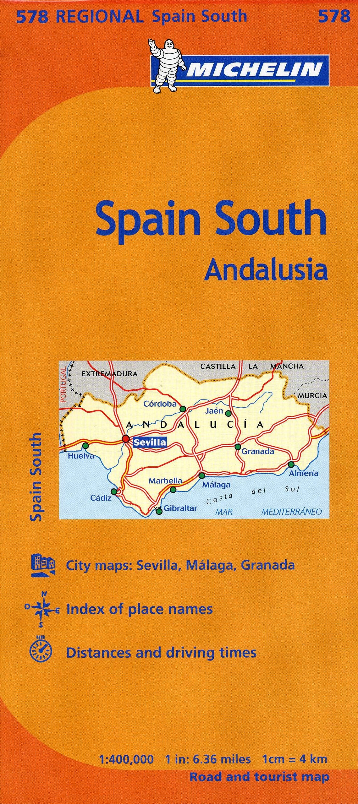 Michelin Spain: Andalucia Map 578 (Maps/Regional (Michelin)) (Multilingual Edition),Used