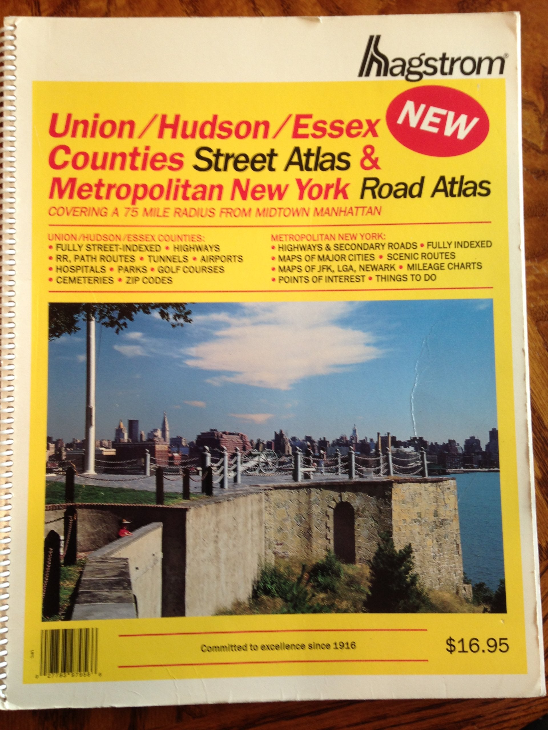 Union County, Hudson County, Essex County, Metropolitan New York City Atlas,Used