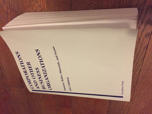 Corporations and Other Business Organizations: Statutes, Rules, Materials and Forms, 2011,Used