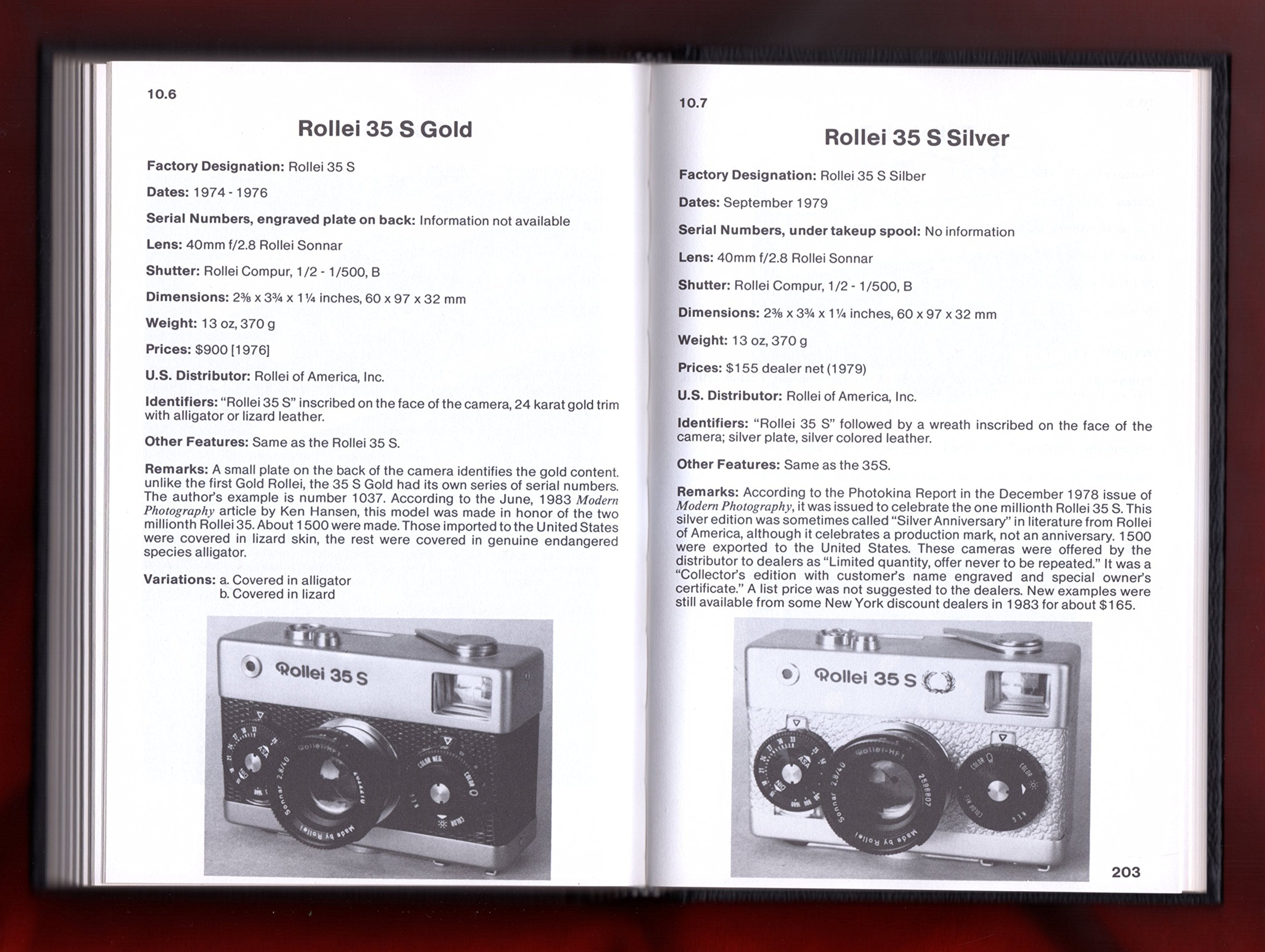 Collector's Guide to Rollei Cameras,Used