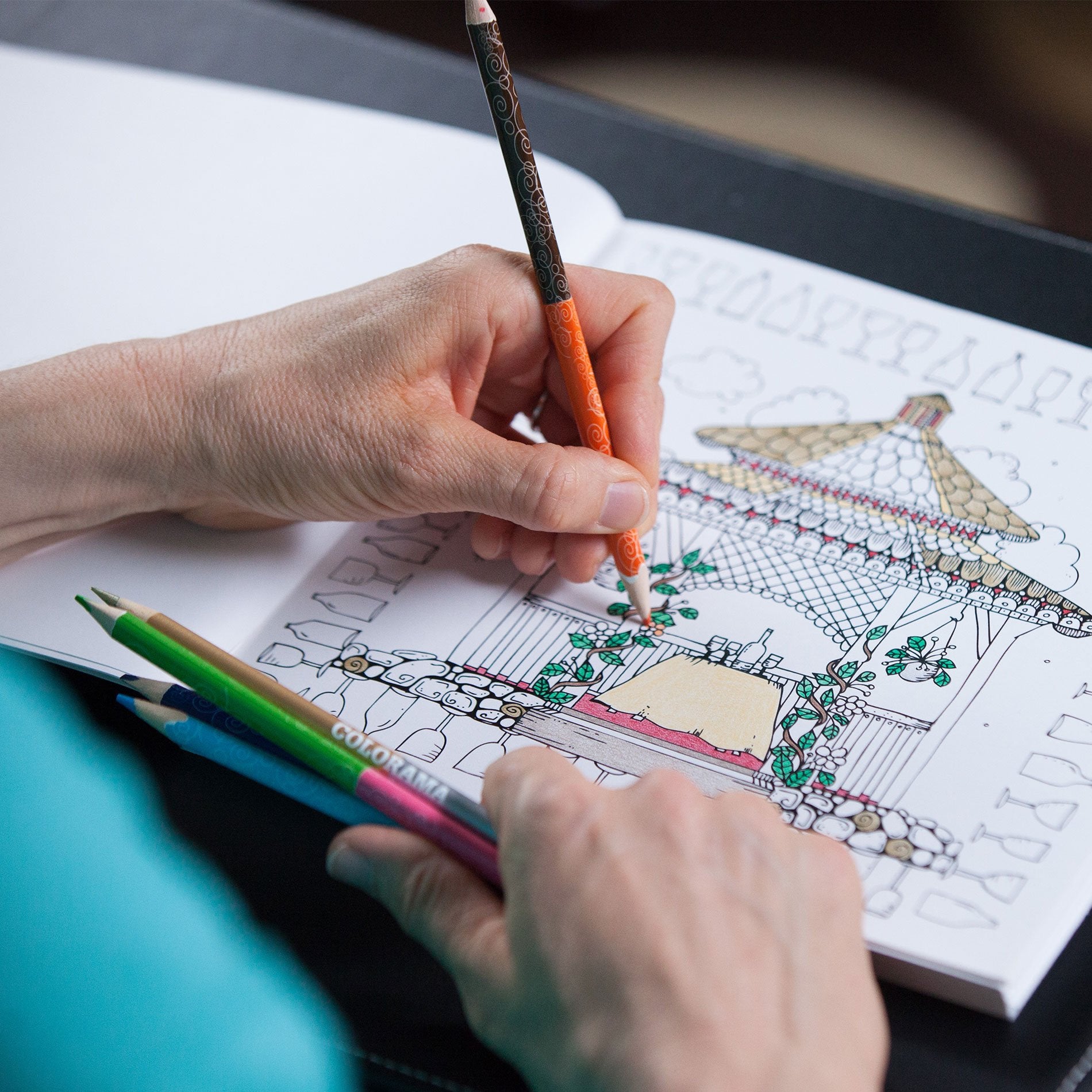 Colorama Magic Path Coloring Book, Create Beautiful Pencil Art