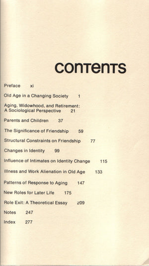 Old age in a changing society,Used