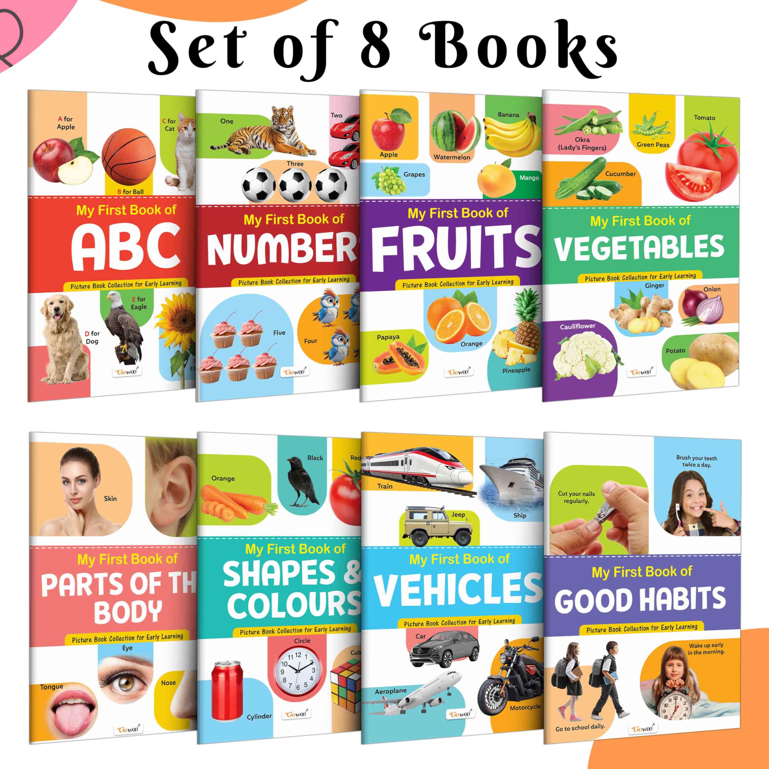 My First Picture Book Collection For Early Learning : Books For Children, Learning Picture Library For Kids, Toddler Book, Early Learning Book With 8 Topics