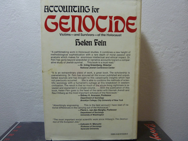 Accounting For Genocide: National Responses And Jewish Victimization During The Holocaust,Used