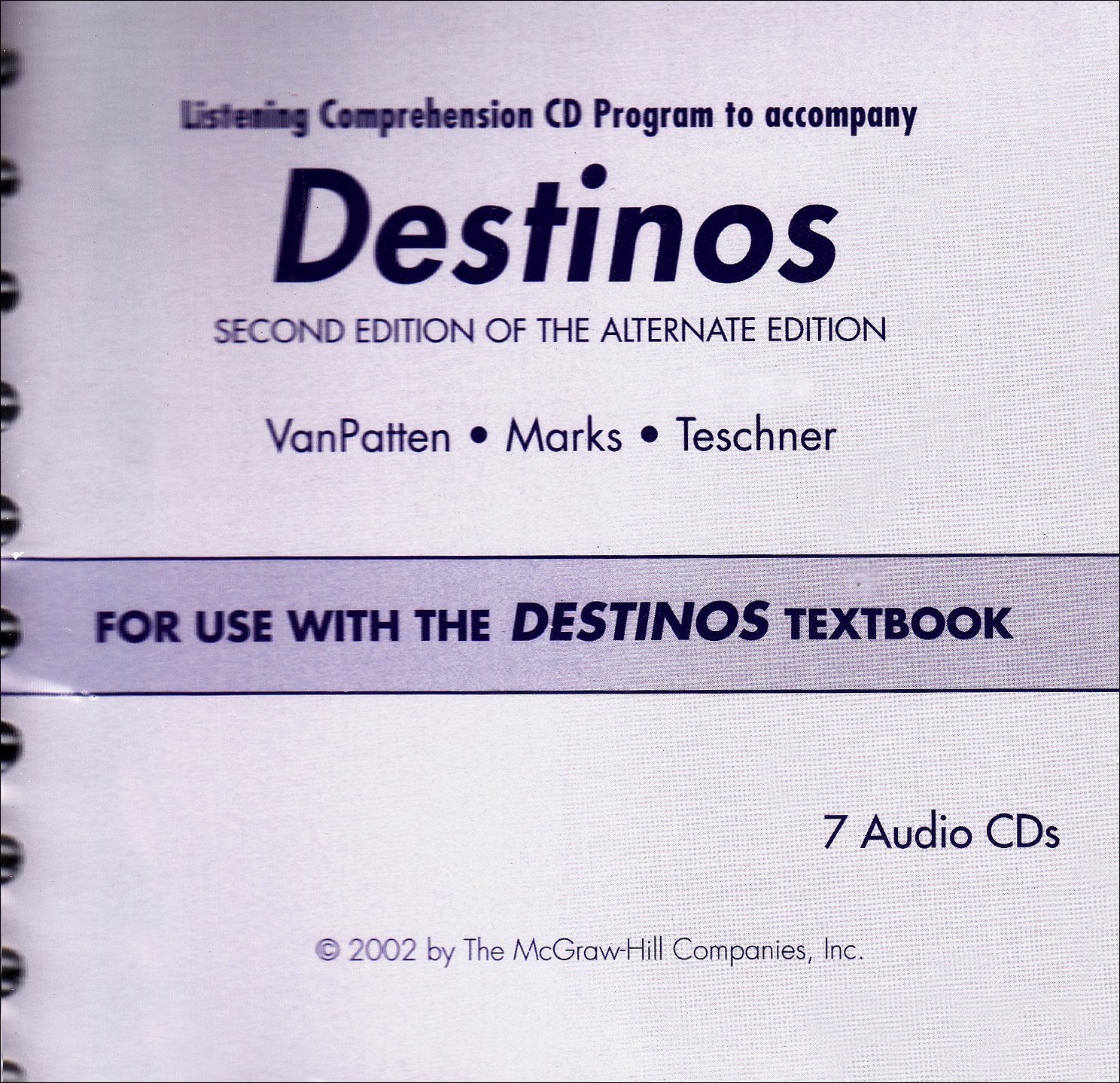 Destinos Listening Comprehension CD Program: For Use with the Destinos Textbook (Spanish Edition),Used