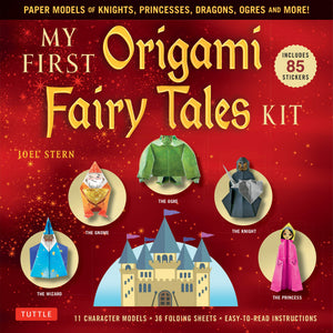 My First Origami Fairy Tales Kit: Paper Models Of Knights, Princesses, Dragons, Ogres And More! (Includes Folding Sheets, Easyt,New