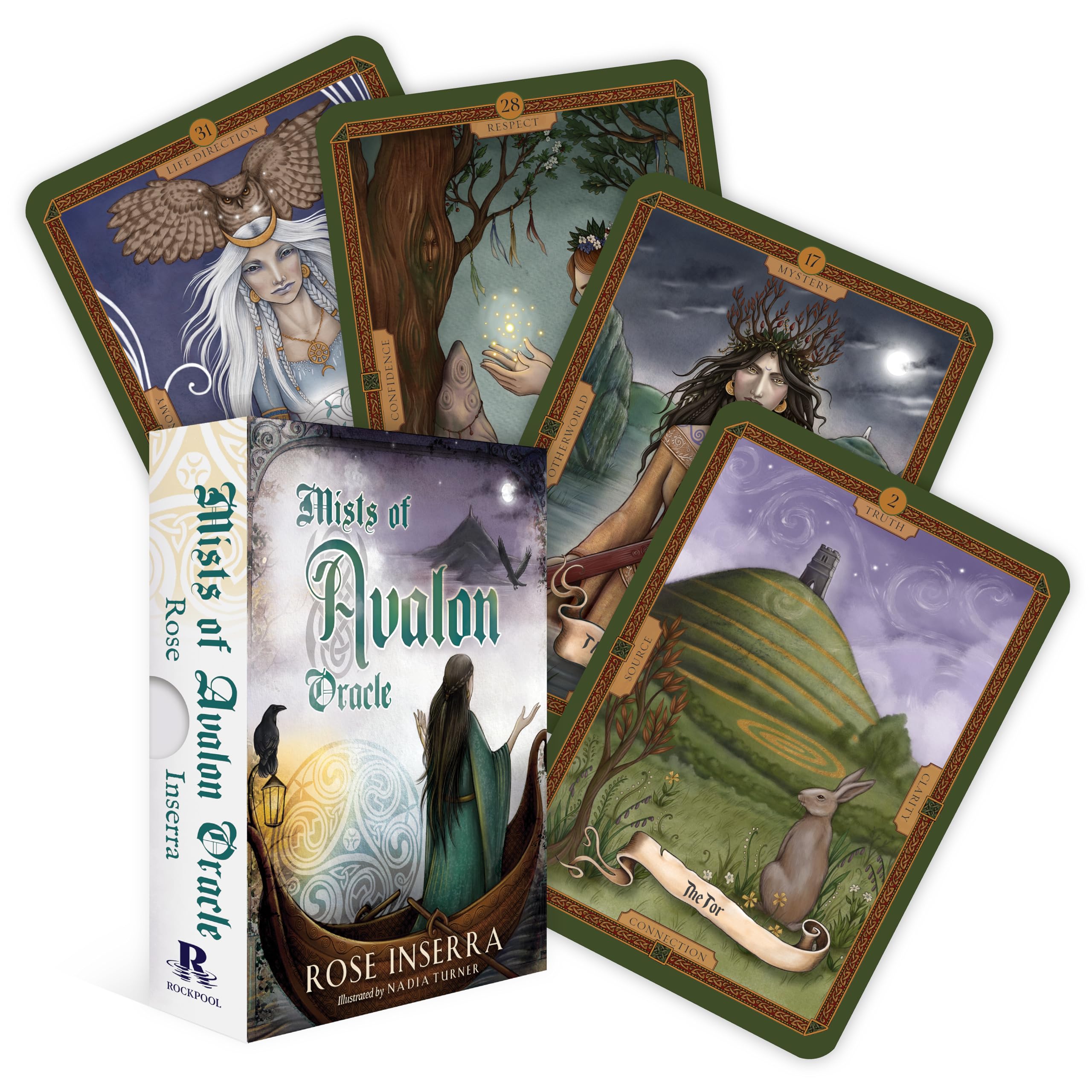 Mists of Avalon Oracle: (36 FullColor Cards and 128Page Booklet) (Rockpool Oracle Card Series),Used