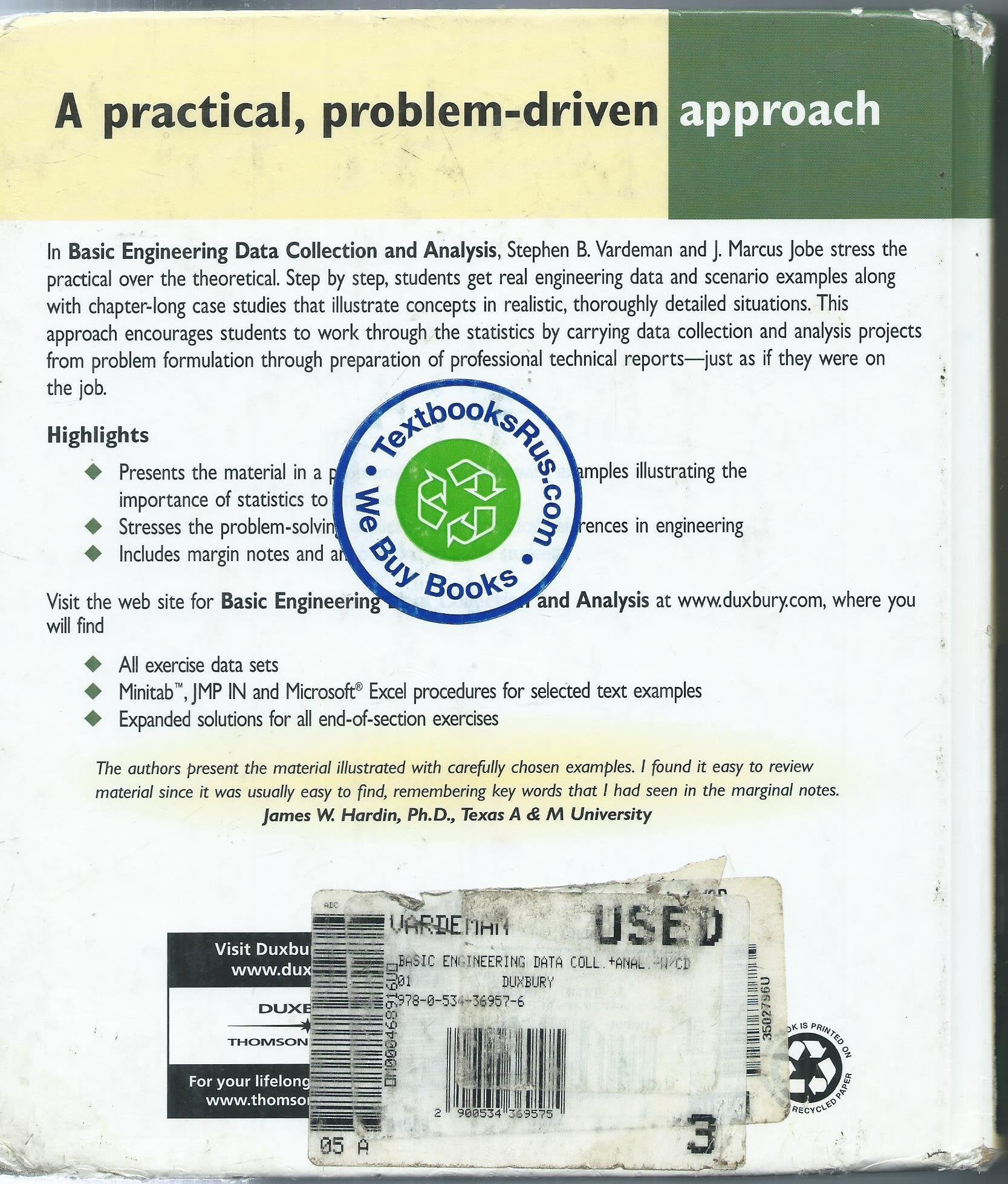 Basic Engineering Data Collection and Analysis,New