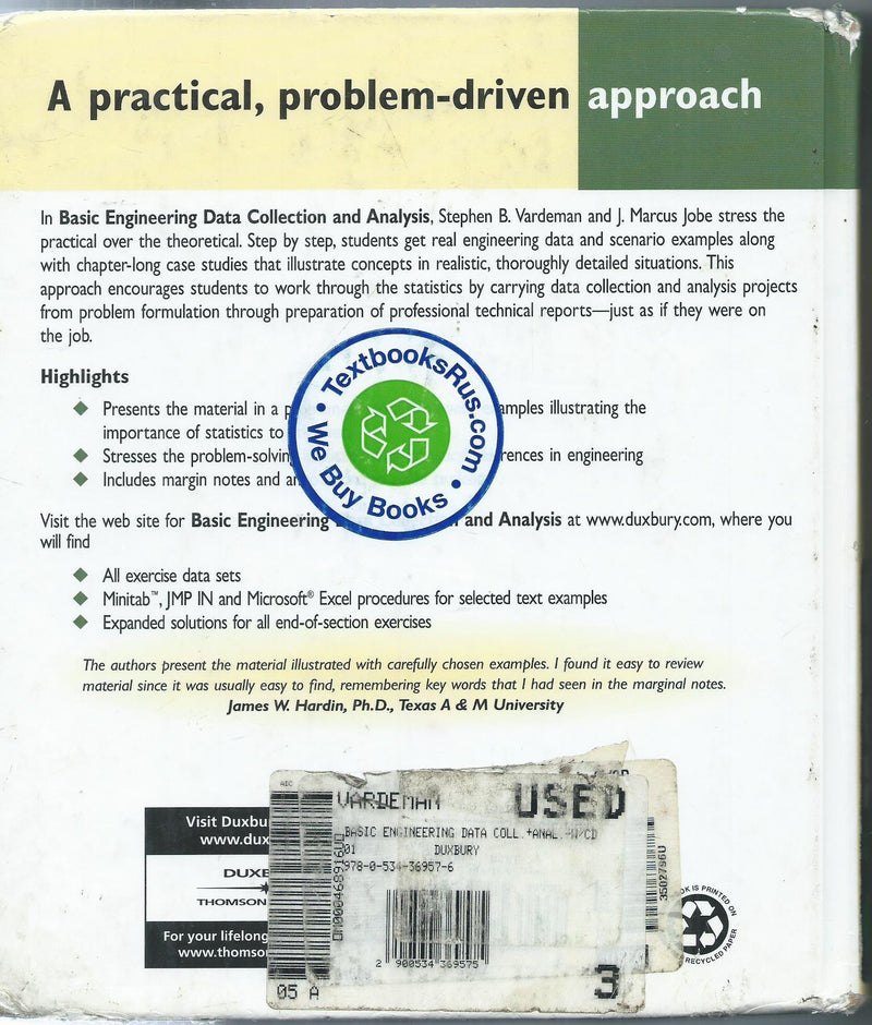Basic Engineering Data Collection and Analysis,New