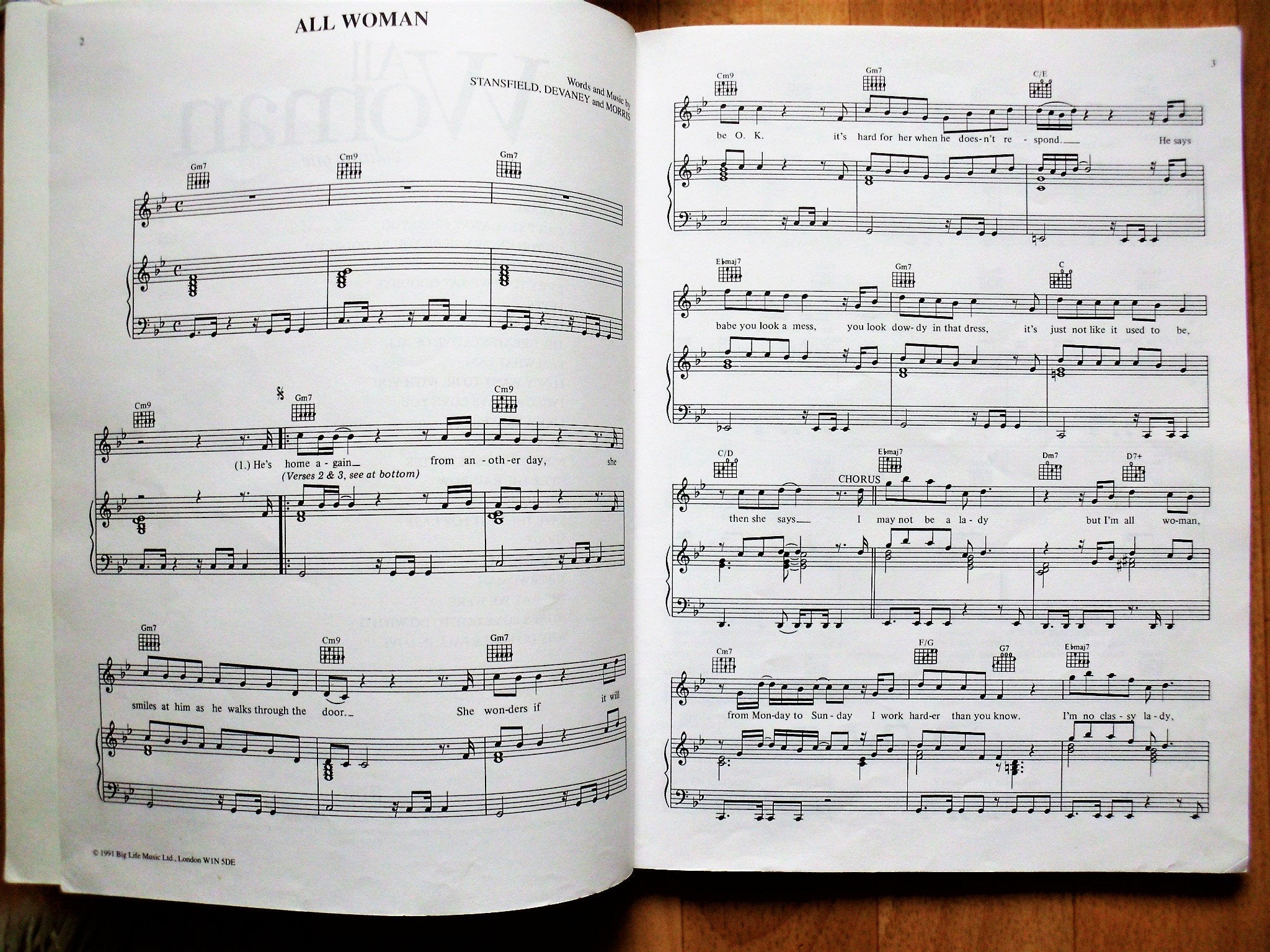 All Woman, Vol 1: Piano/Vocal/Guitar Book,Used