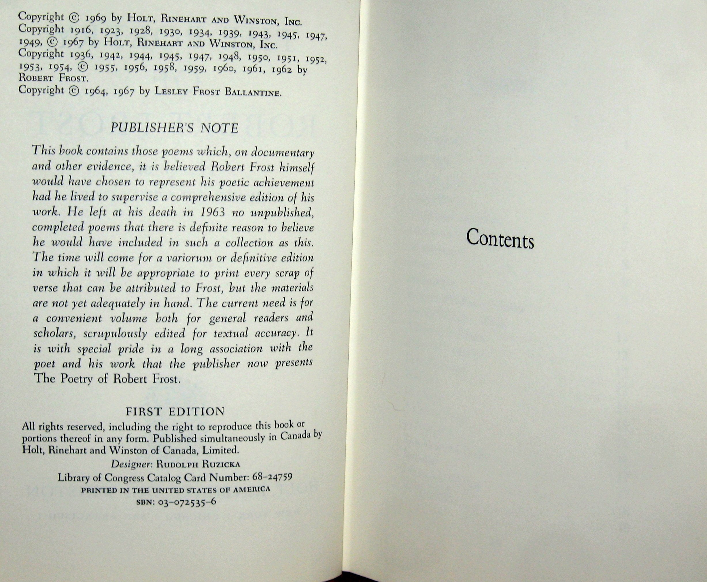 The Poetry Of Robert Frost,Used