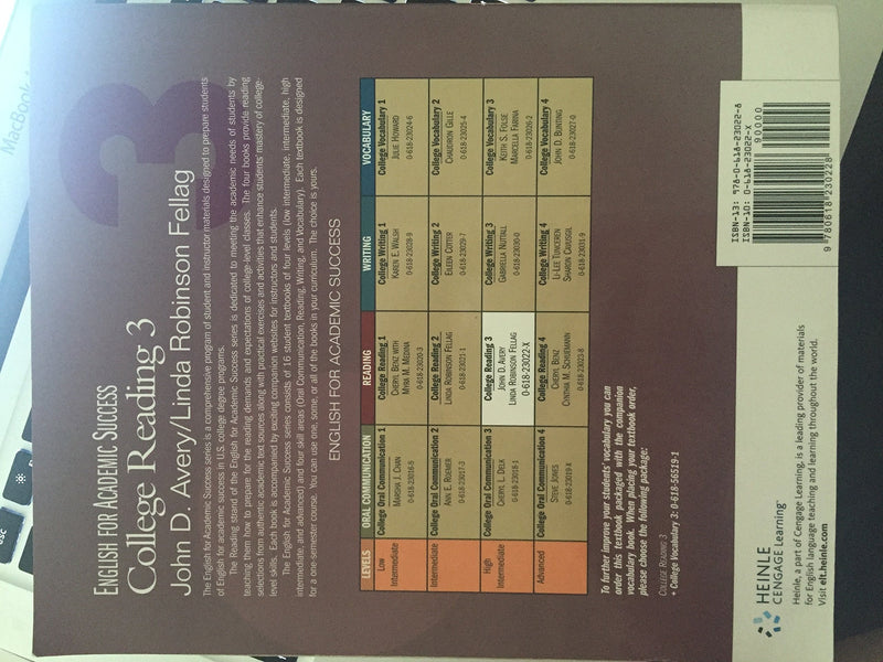 College Reading 3: Houghton Mifflin English for Academic Success,Used