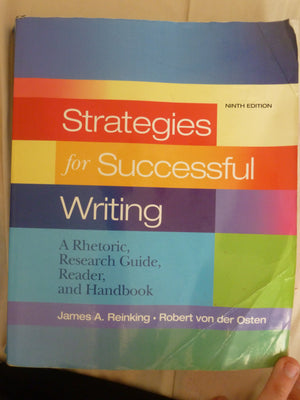 Strategies for Successful Writing: A Rhetoric, Research Guide, Reader and Handbook (9th Edition),Used