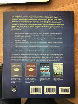 An Observation Survey Of Early Literacy Achievement, Third Edition,New