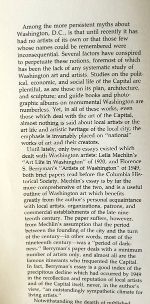 The Capital Image: Painters in Washington, 18001915,Used
