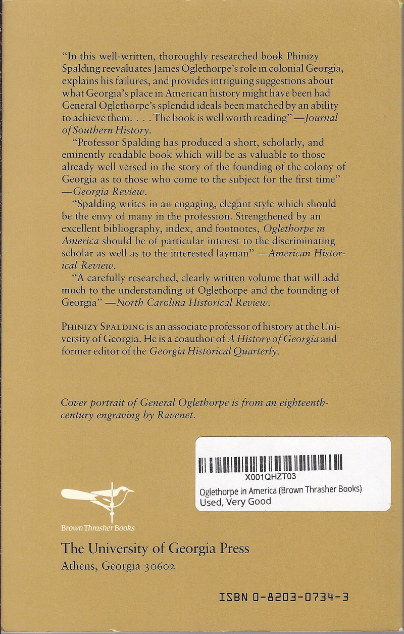 Oglethorpe in America,Used