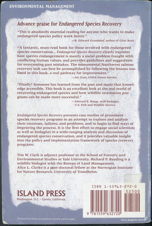 Endangered Species Recovery: Finding the Lessons, Improving the Process,New