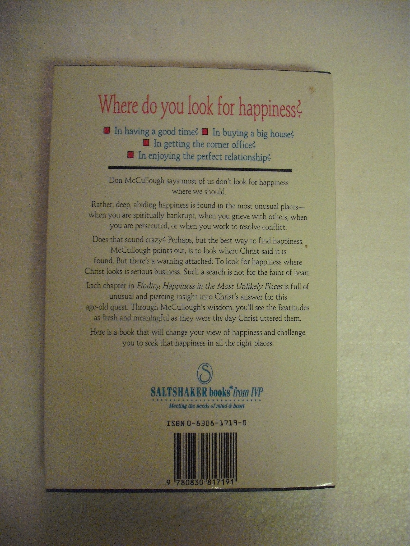 Finding Happiness in the Most Unlikely Places,Used
