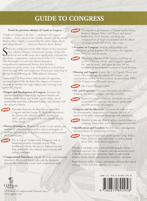 Guide to Congress (Congressional Quarterly's Guide to Congress) Two Volume Set,Used