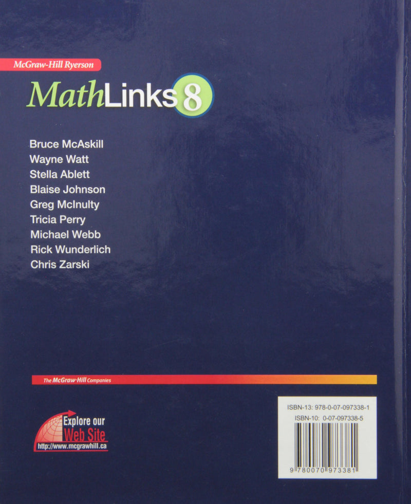 MathLinks 8 Student Edition,Used