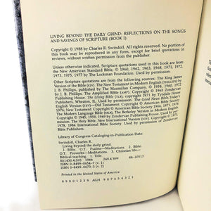 Living Beyond The Daily Grind: Reflections On The Songs And Sayings In Scripture (Book I),New