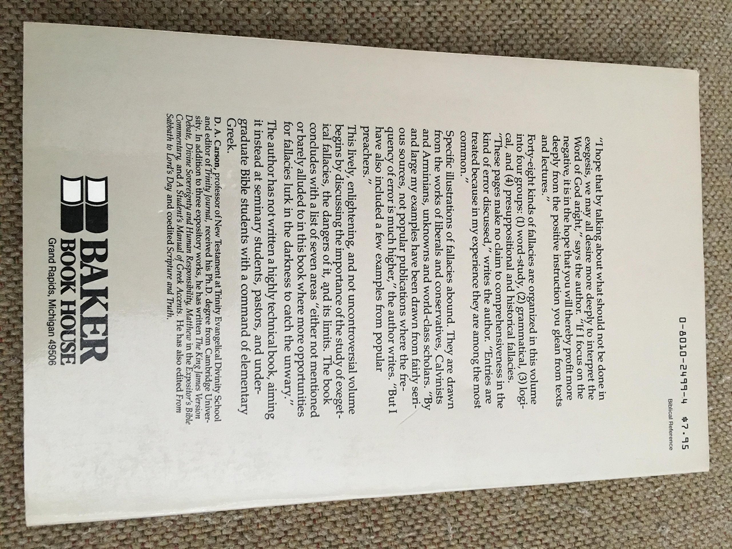 Exegetical Fallacies,Used