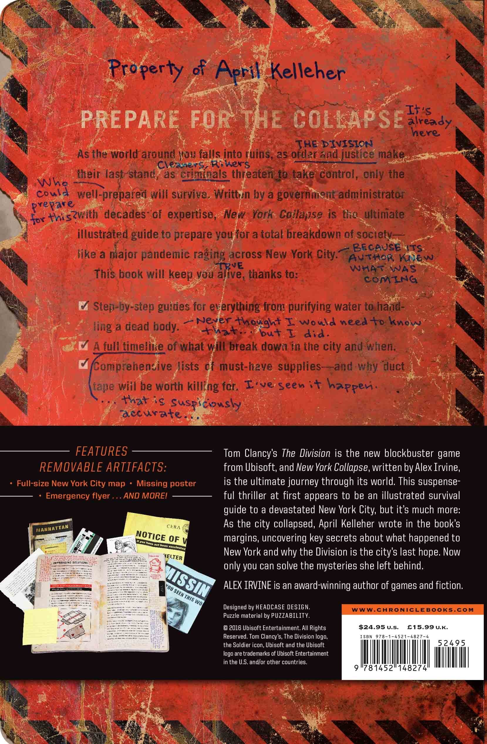 Tom Clancy's The Division: New York Collapse: (Tom Clancy Books, Books for Men, Video Game Companion Book),Used