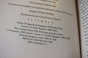 The Screwtape Letters: Includes Screwtape Proposes A Toast,New