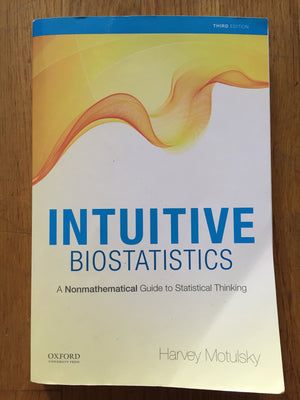 Intuitive Biostatistics: A Nonmathematical Guide To Statistical Thinking, 3Rd Edition
