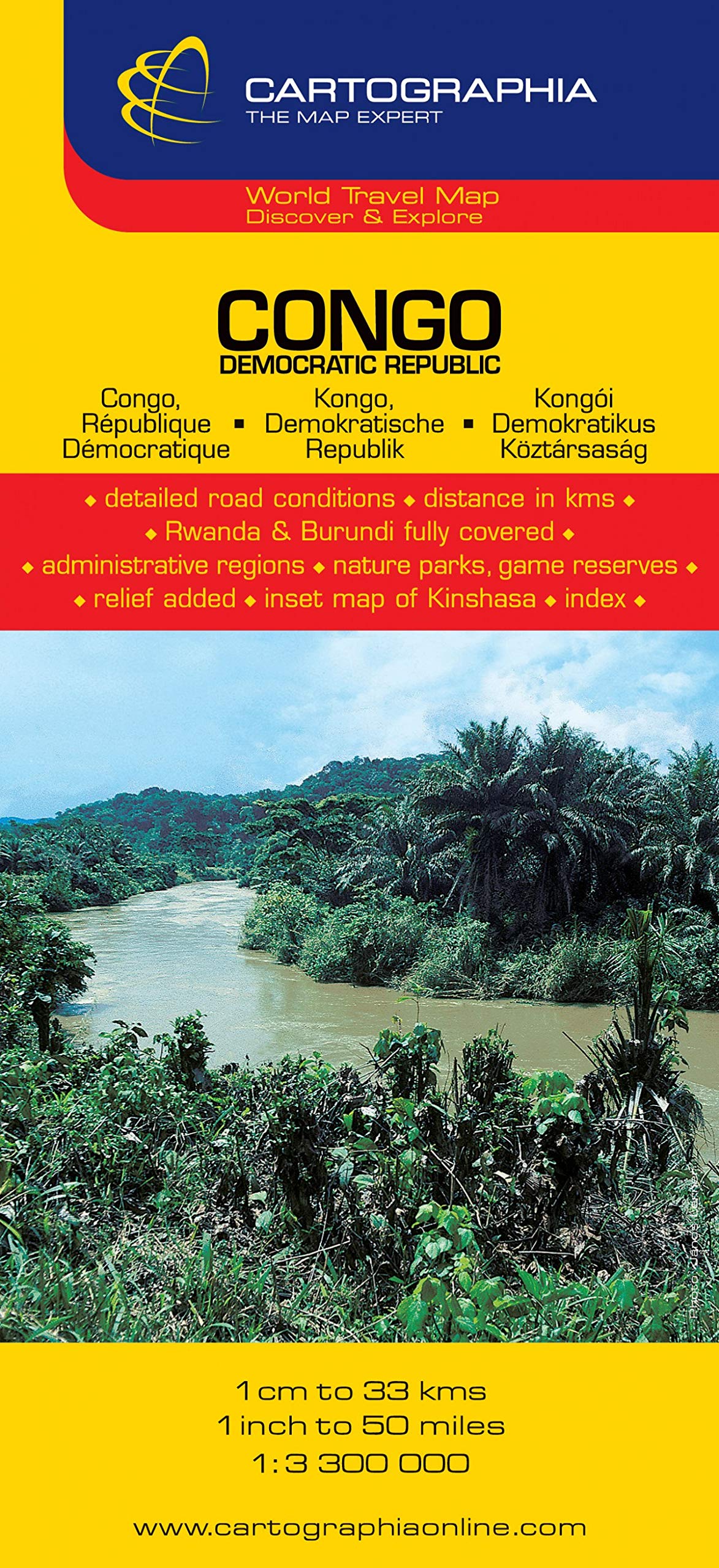 Mapa Cartographia Congo,Used