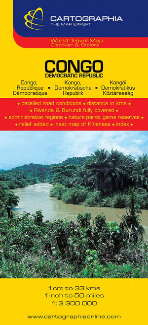 Mapa Cartographia Congo,Used