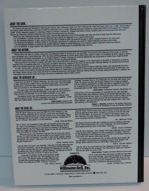 Build Your Own Telescope: Complete Plans for Five Telescopes You Can Build with Simple Hand Tools,Used