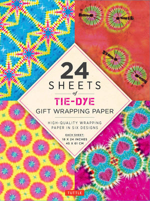 Tiedye Gift Wrapping Paper  24 Sheets: 18 X 24' (45 X 61 Cm) Wrapping Paper,Used