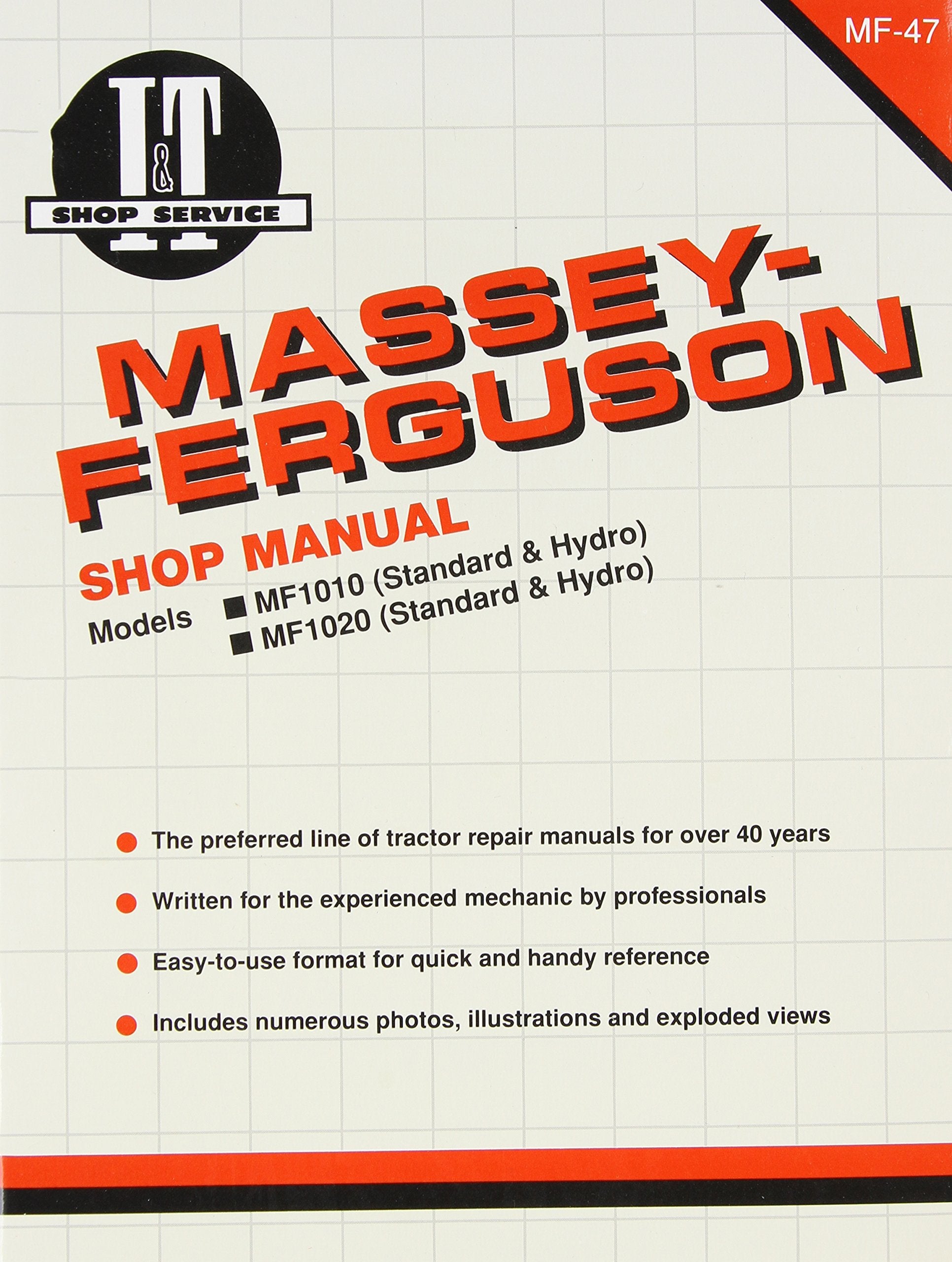 MasseyFerguson MF1010 & MF1020 (Standard & Hydro) Tractor Service Repair Manual,New