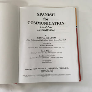 Spanish For Communication Level I (Spanish Edition),Used