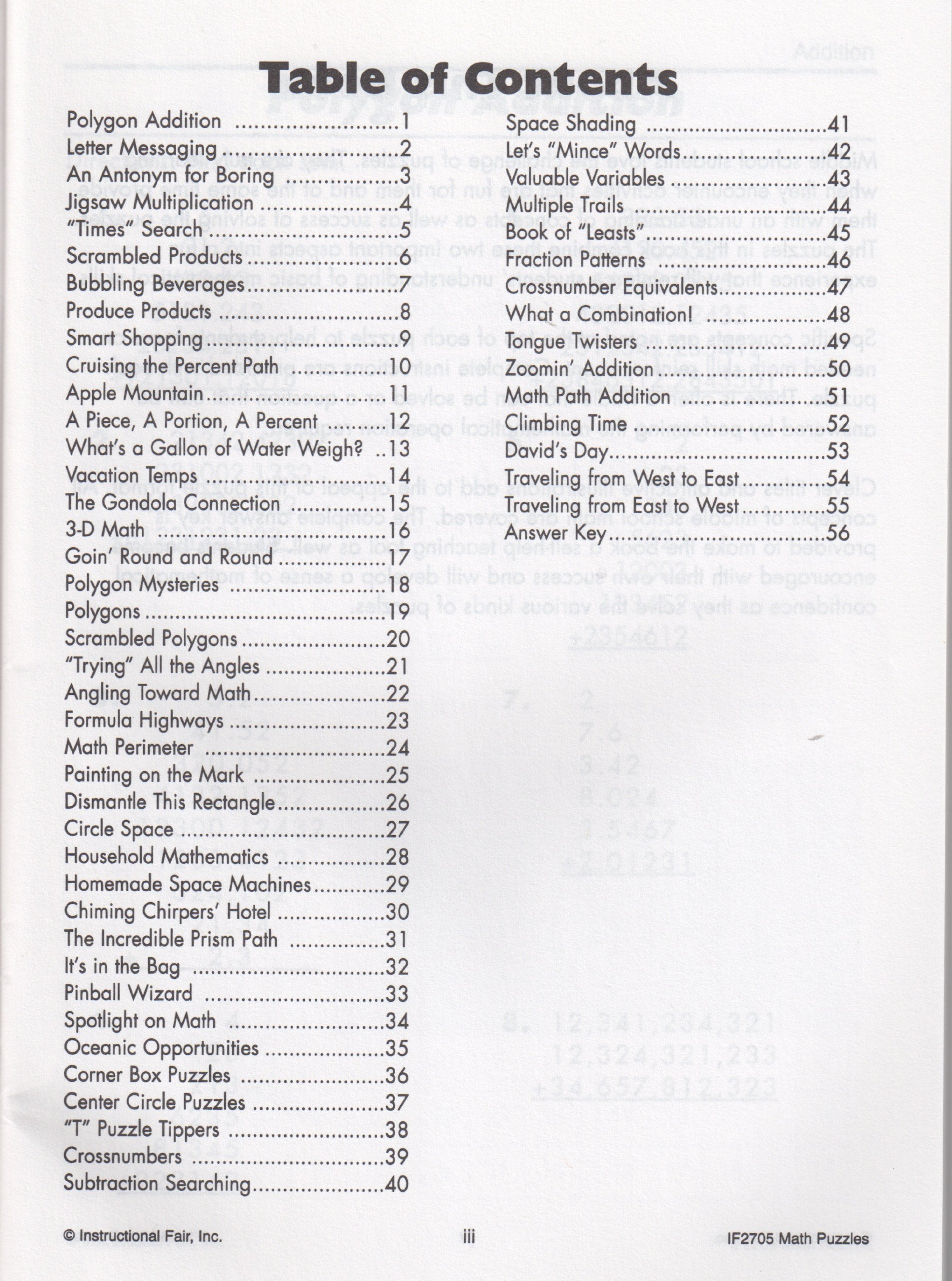 Math Puzzles Grade 68,Used