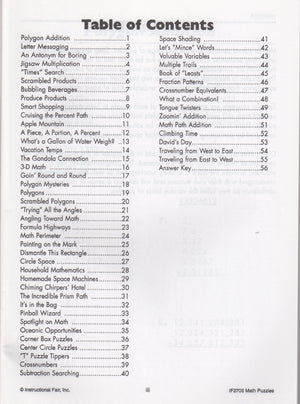 Math Puzzles Grade 68,Used