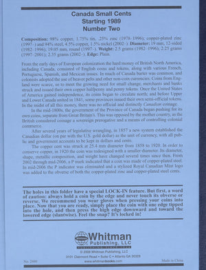 Canadian Small Cents Folder Number 2: Collection Starting 1989 (Official Whitman Coin Folder),Used