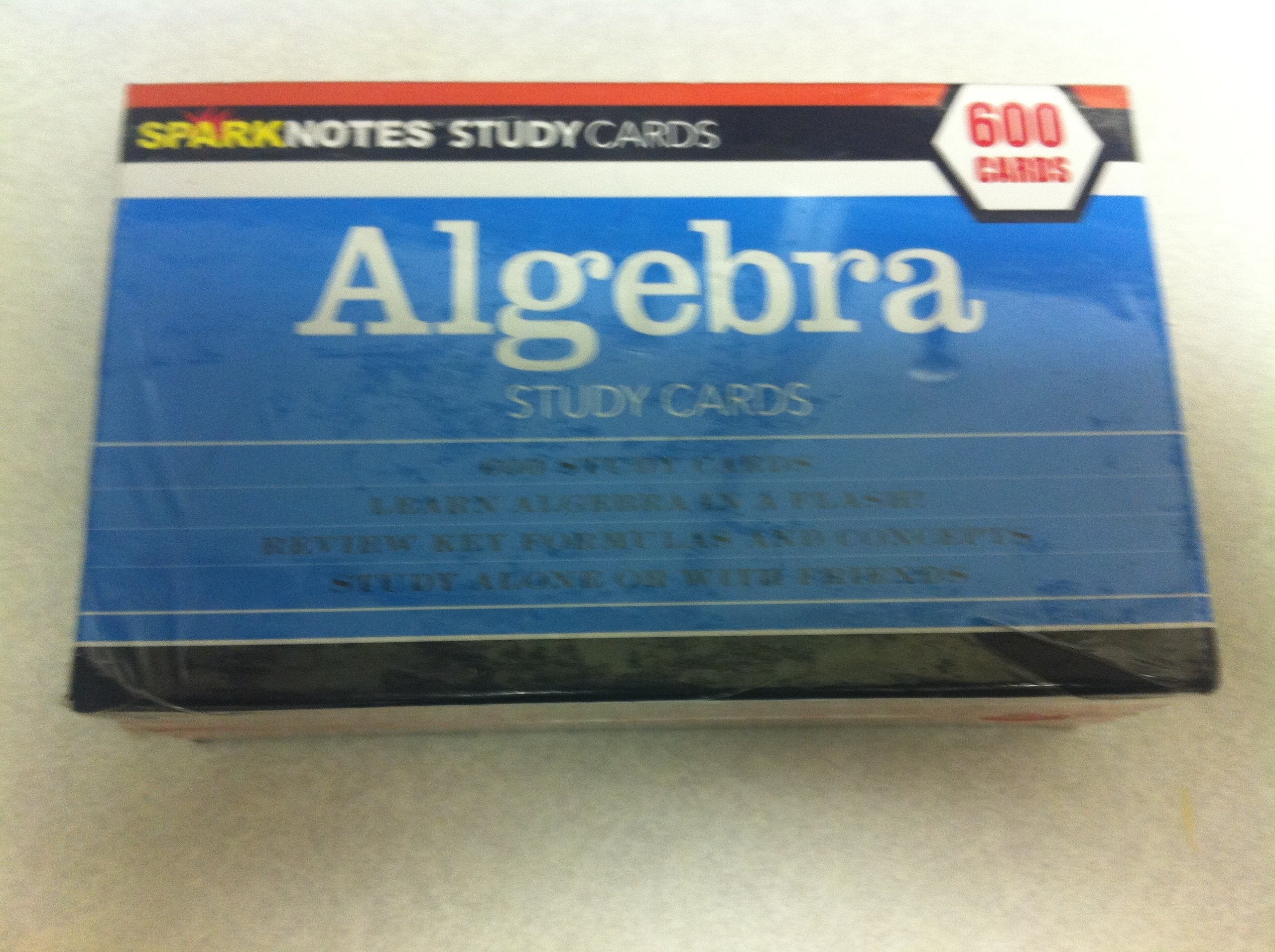 Algebra Study Cards,New