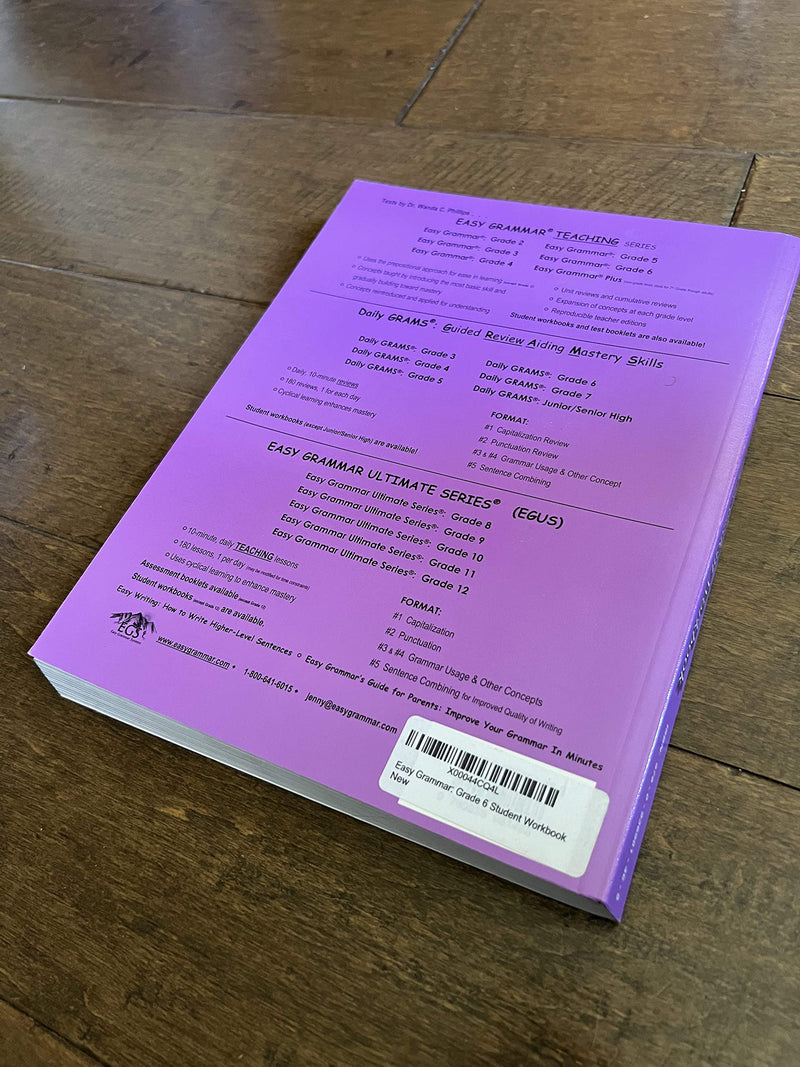 Easy Grammar Grade 6,Used