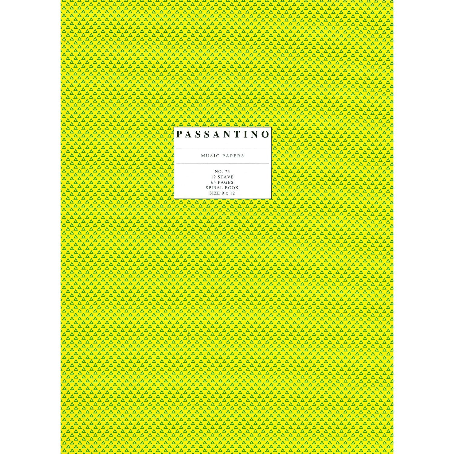 75. Spiral Book: 12Stave: Passantino Manuscript Paper (Passantino Manuscript Papers),Used
