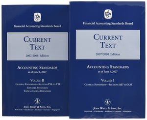 2007 Current Text (Accounting Standards Current Text) Volume I & Ii,Used
