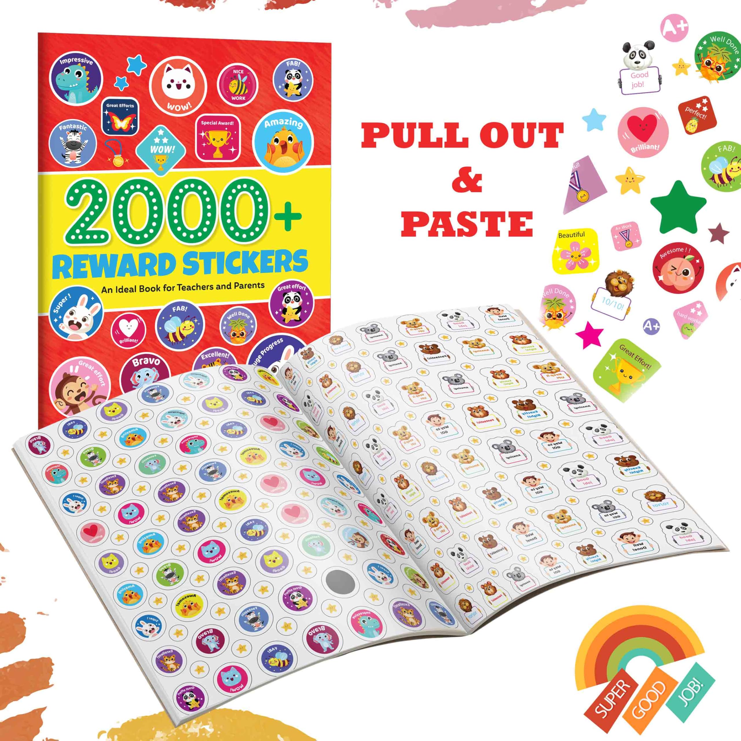 2000+ Reward Stickers : Fun Sticker Book For Teachers And Parents, All In One Educational Picture Books, Sticker Book With Over 2000 Stickers To Boost The Morale Of Kids